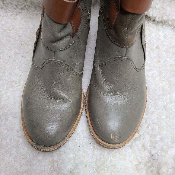 Anthropologie Lucky‎ Penny Multi-color Leather Ankle Boots sz 8 - Picture 2 of 8